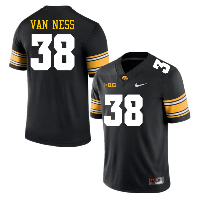 Men #38 Devan Van Ness Iowa Hawkeyes College Football Jerseys Stitched-Black